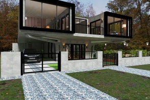 Concrete House Design Rendering