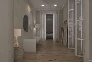 White penthouse in Paris Design Rendering