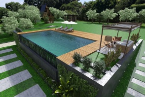 StyleOther Contemporary Infinity Pool Design Rendering