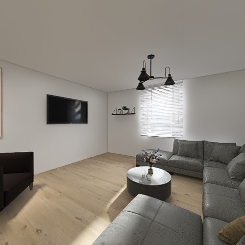 gray living room 3d design renderings