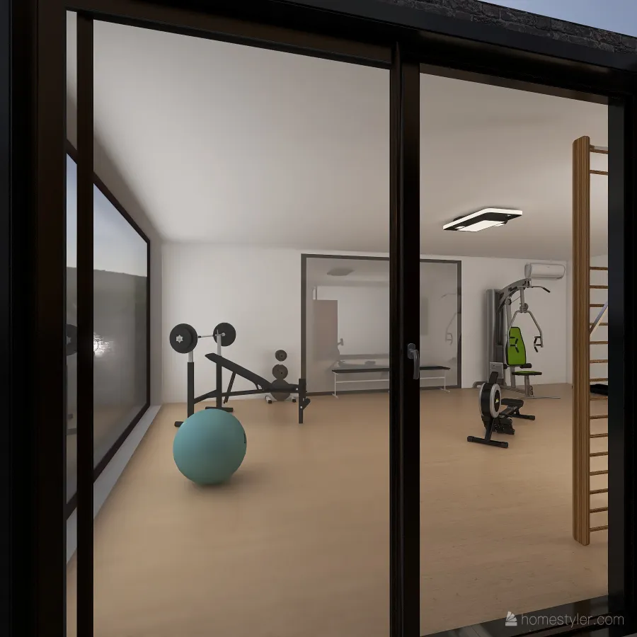 Gym Room 3d design renderings