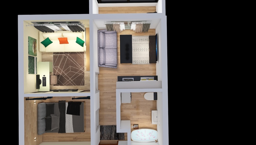 Small apartment v2 3d design picture 42.65