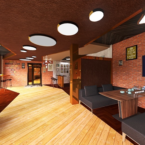 Rock bar 3d design renderings