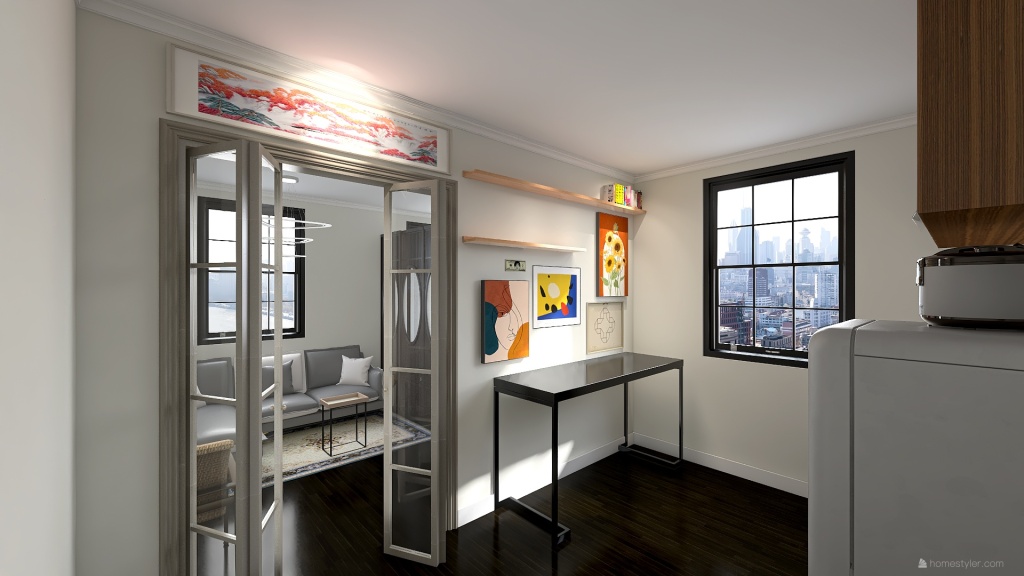 v2_NYC 1bedroom 3d design renderings