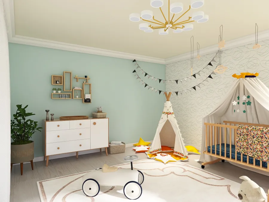 Nanny Room 3d design renderings