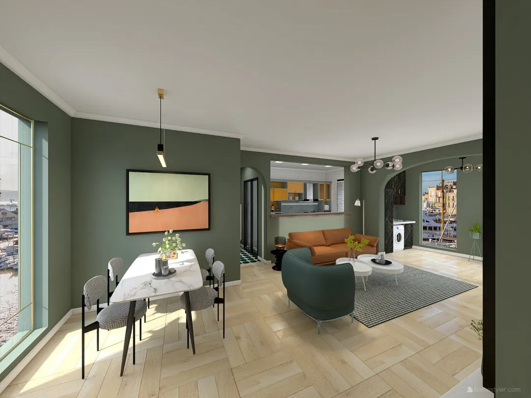 Modern Urban Apartment 3d design renderings