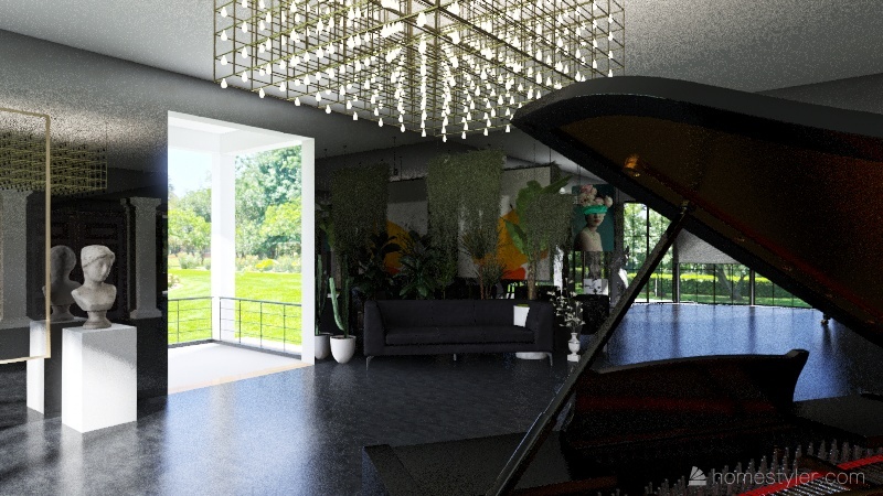 дом круглое окно 3d design renderings