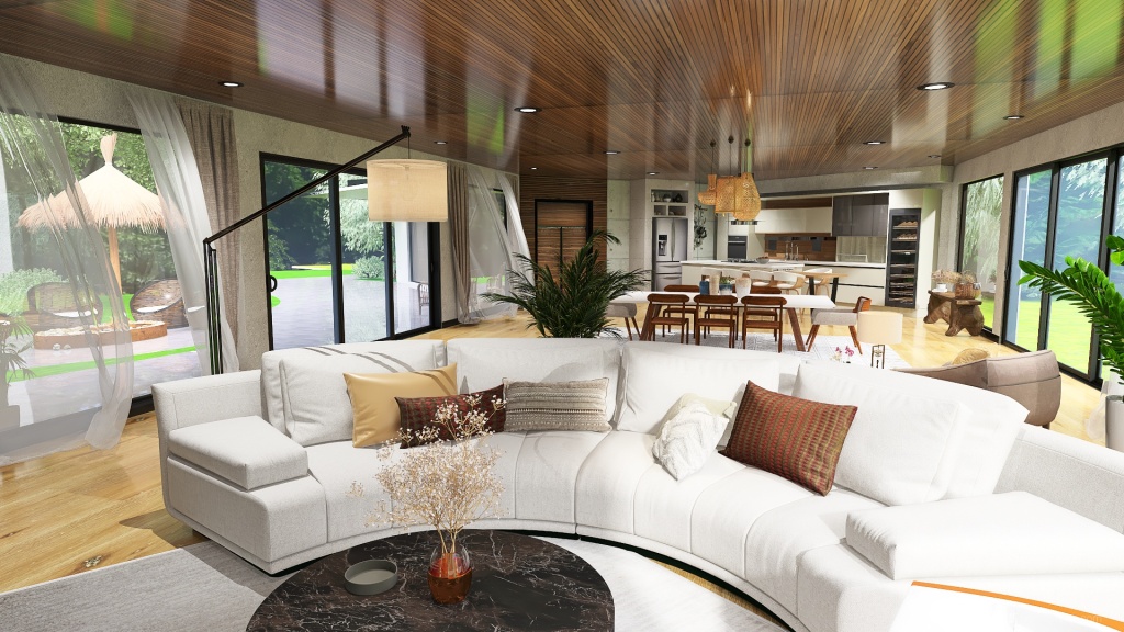 Casa na Floresta Teness 3d design renderings