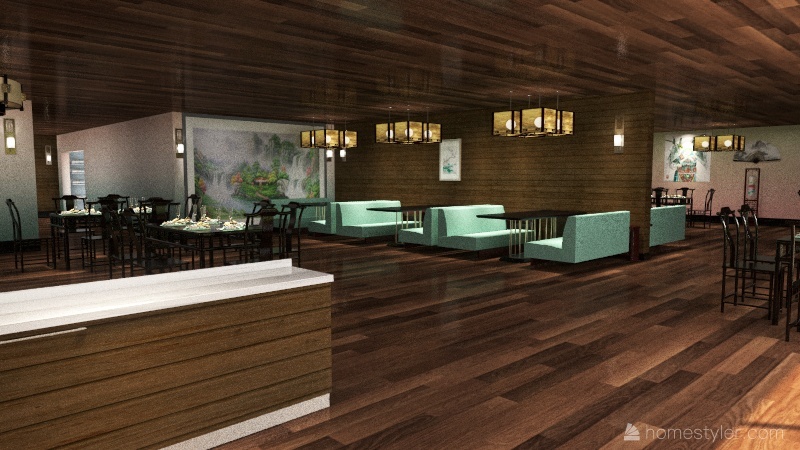 Myagi Cafe & Apartment. 3d design renderings
