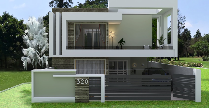 Elevations of 320 B 3d design renderings