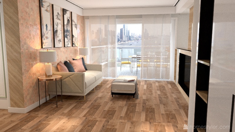 Home - Soft Hues, Natural Wood Tones 3d design renderings