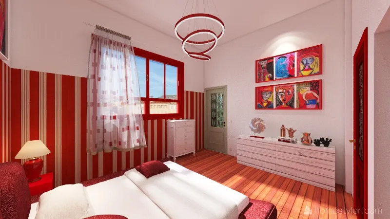 Camera rossa Picasso 3d design renderings
