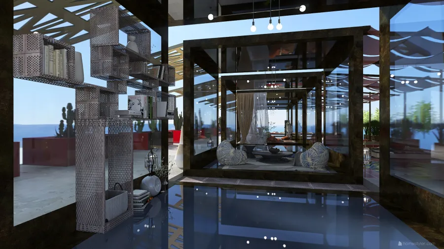 maison cube 3d design renderings
