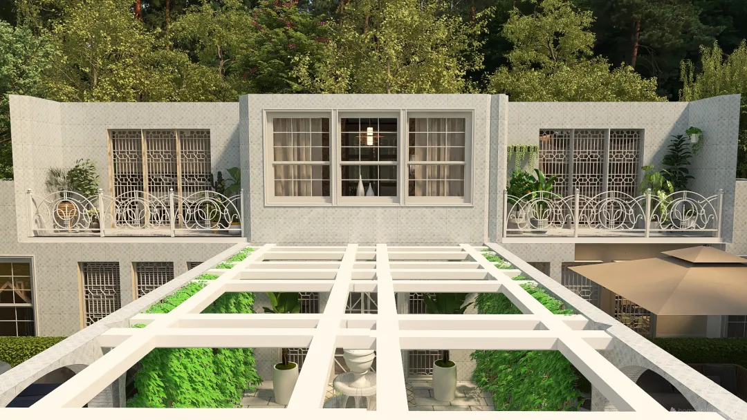 The mega mansion 3d design renderings