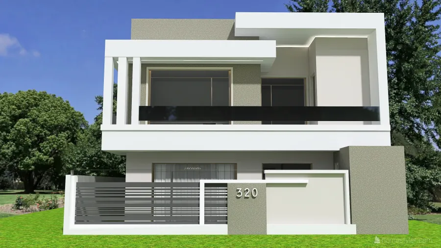 Elevations of 320 B 3d design renderings