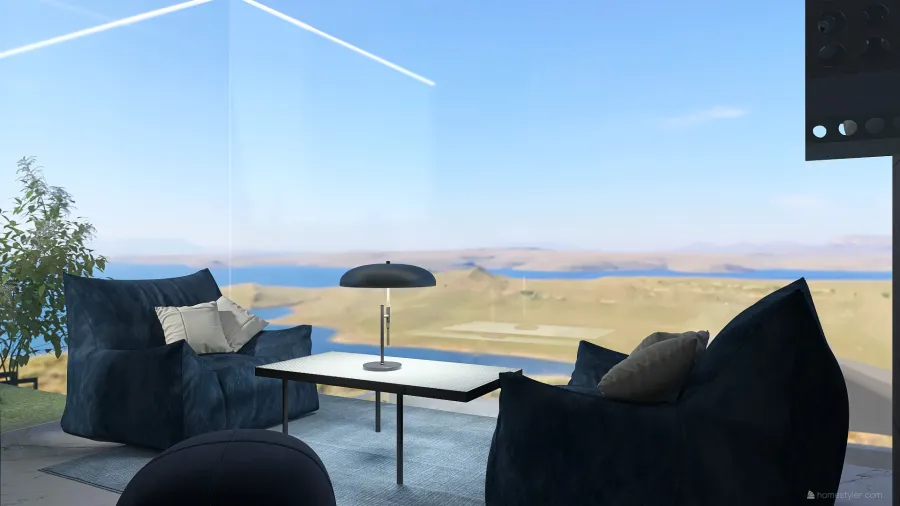 Ocean View Blue 3d design renderings