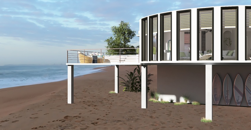 Summer Vibes on the Beach 3d design renderings