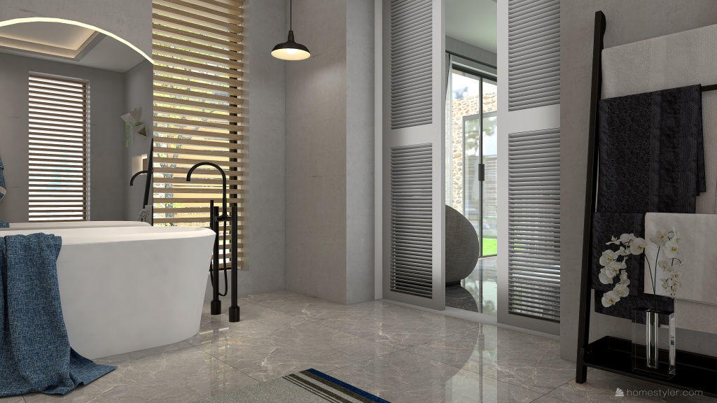 Contemporary StyleOther Blue Bathroom 3d design renderings