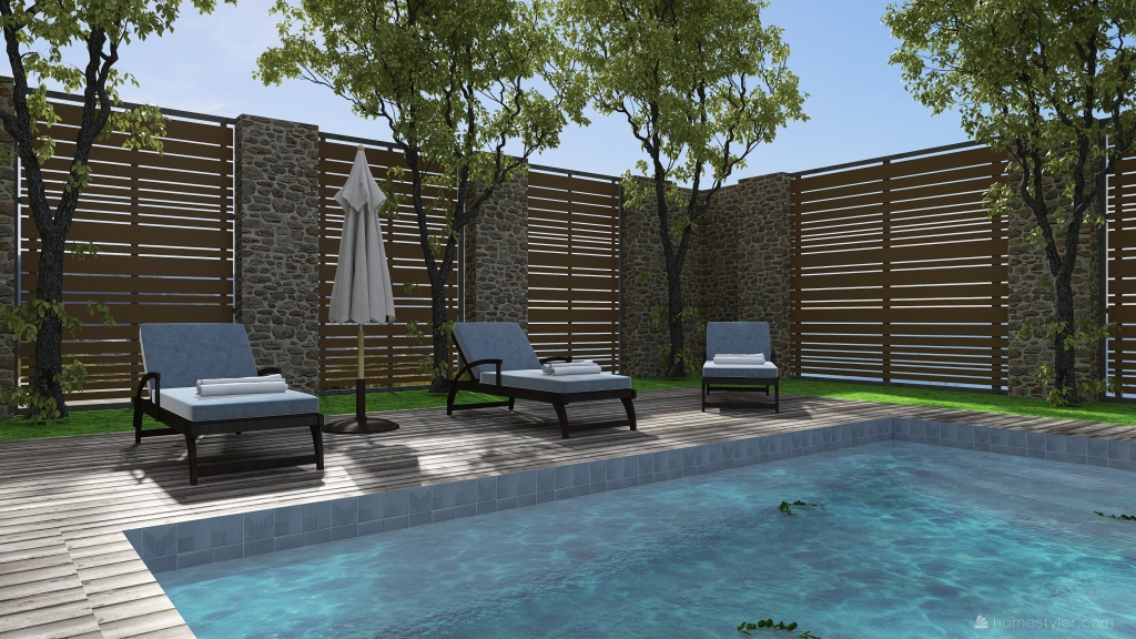 Contemporary StyleOther Blue Terrace 3d design renderings