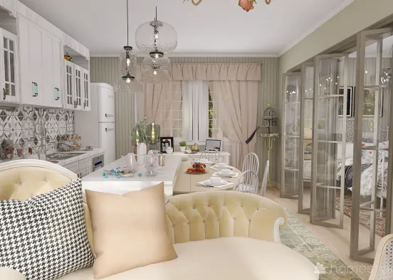 French apartment Design Rendering