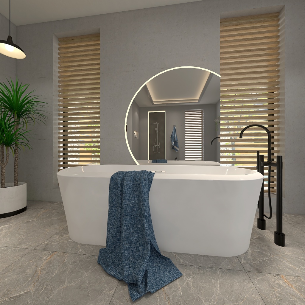 Contemporary StyleOther Blue Bathroom 3d design renderings