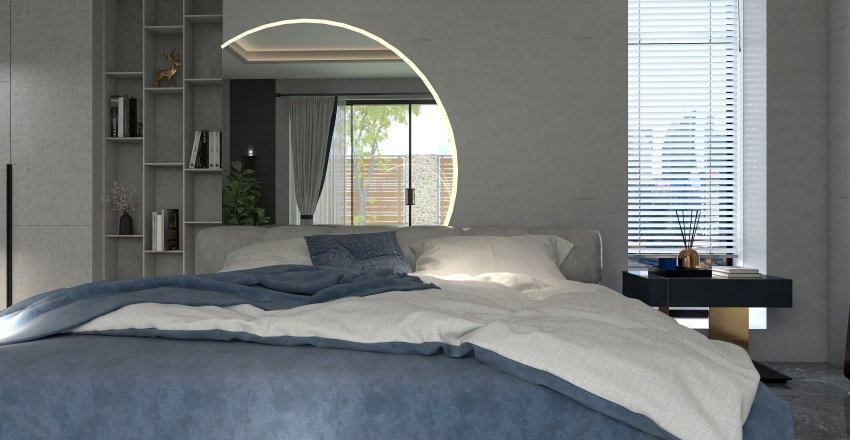 Contemporary StyleOther Blue Bedroom 3d design renderings