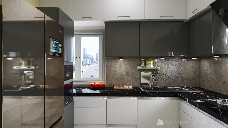 Modular kitchen 4 3d design renderings
