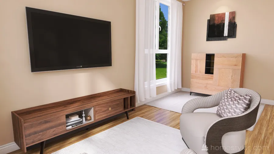 Neutral Style Bedroom 3d design renderings