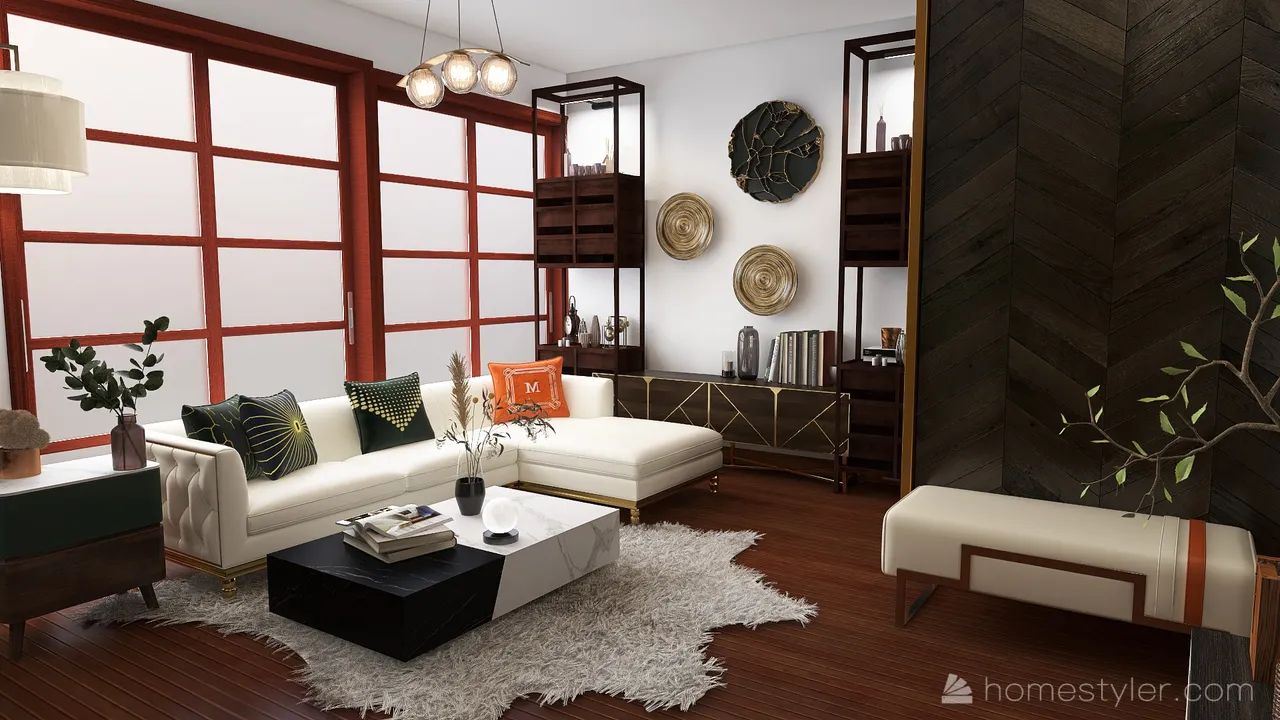 cozy/brown 3d design renderings