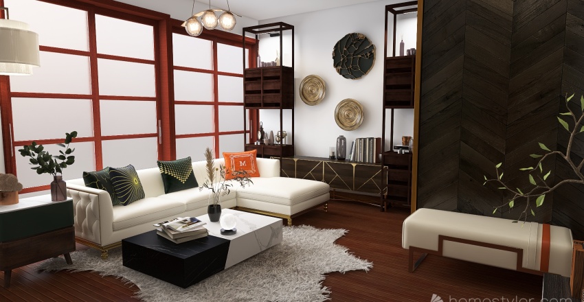 cozy/brown 3d design renderings
