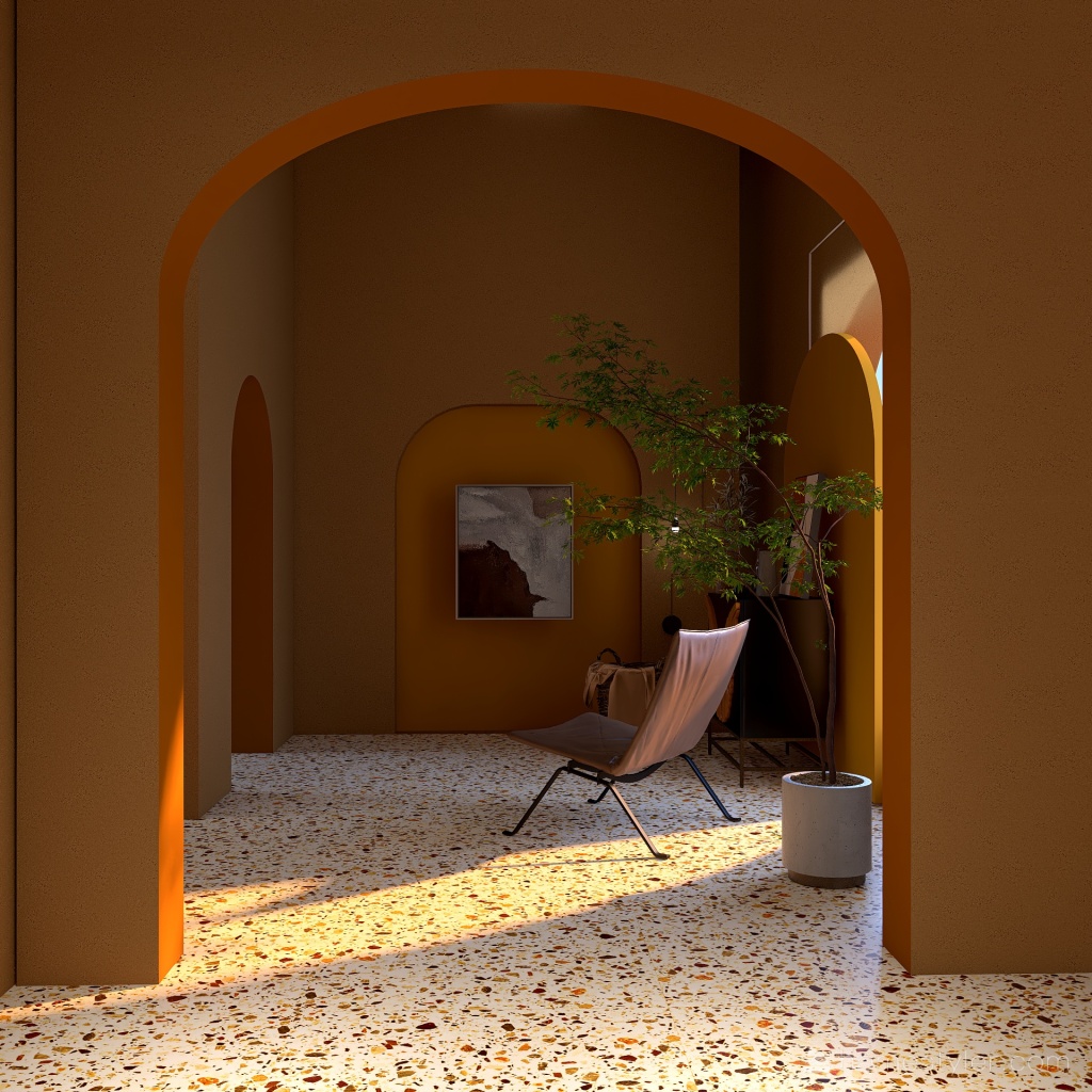 Yellow Master Bedroom 3d design renderings