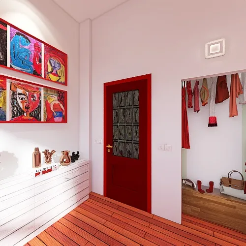 Camera rossa Picasso 3d design renderings