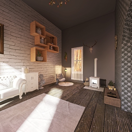 Lounge Cafe 3d design renderings