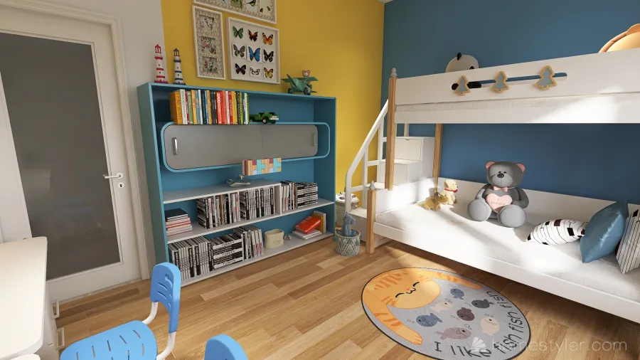 Kids Room 3d design renderings
