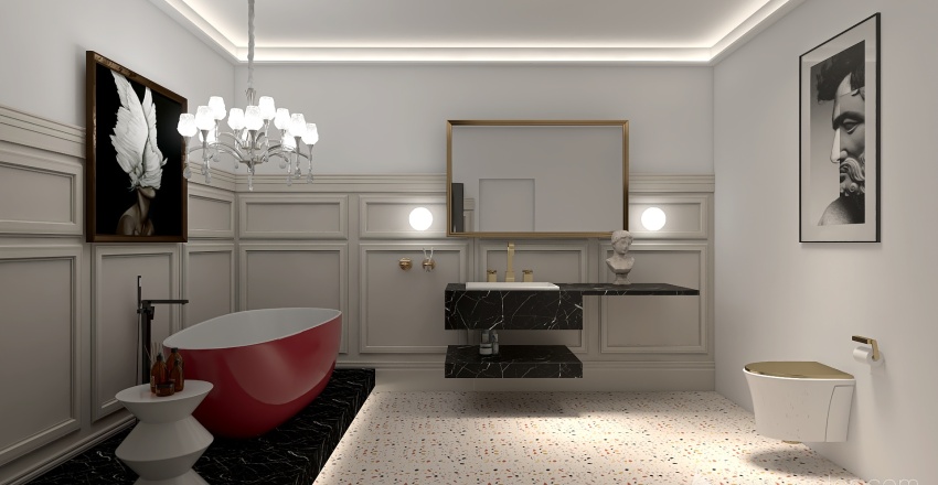 Contemporary WarmTones Hallway1 3d design renderings