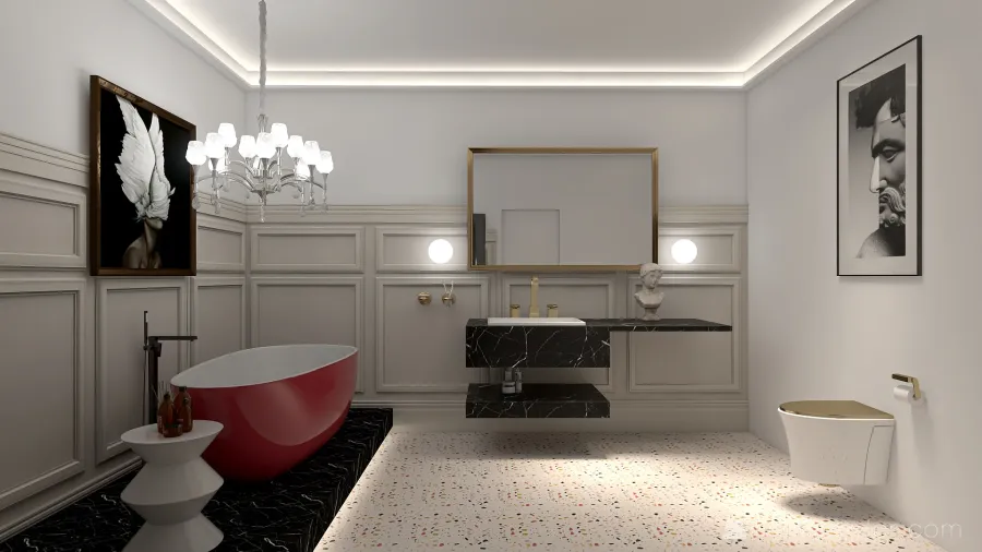 Contemporary WarmTones Hallway1 3d design renderings