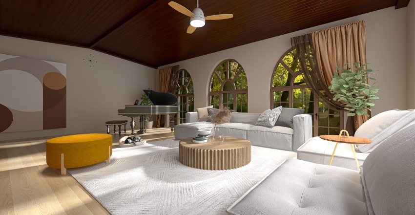 living room _ farmhouse design 3d design renderings