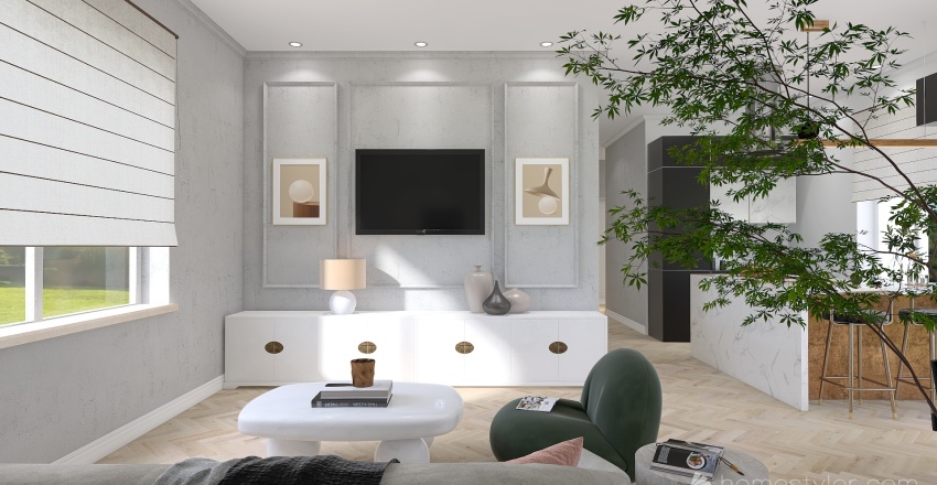 Contemporary Contemporan House WarmTones 3d design renderings