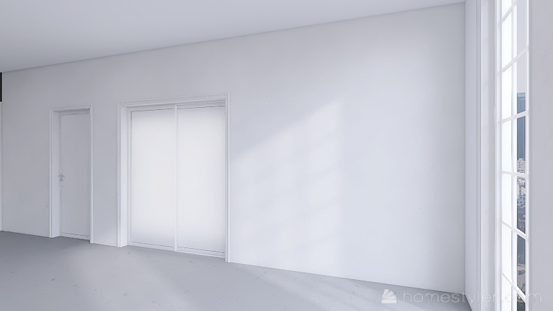Asia - szare tylko drzwi 3d design renderings