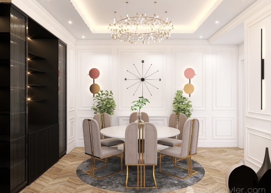 Grand Hayat - Living Room + Hall Design Rendering