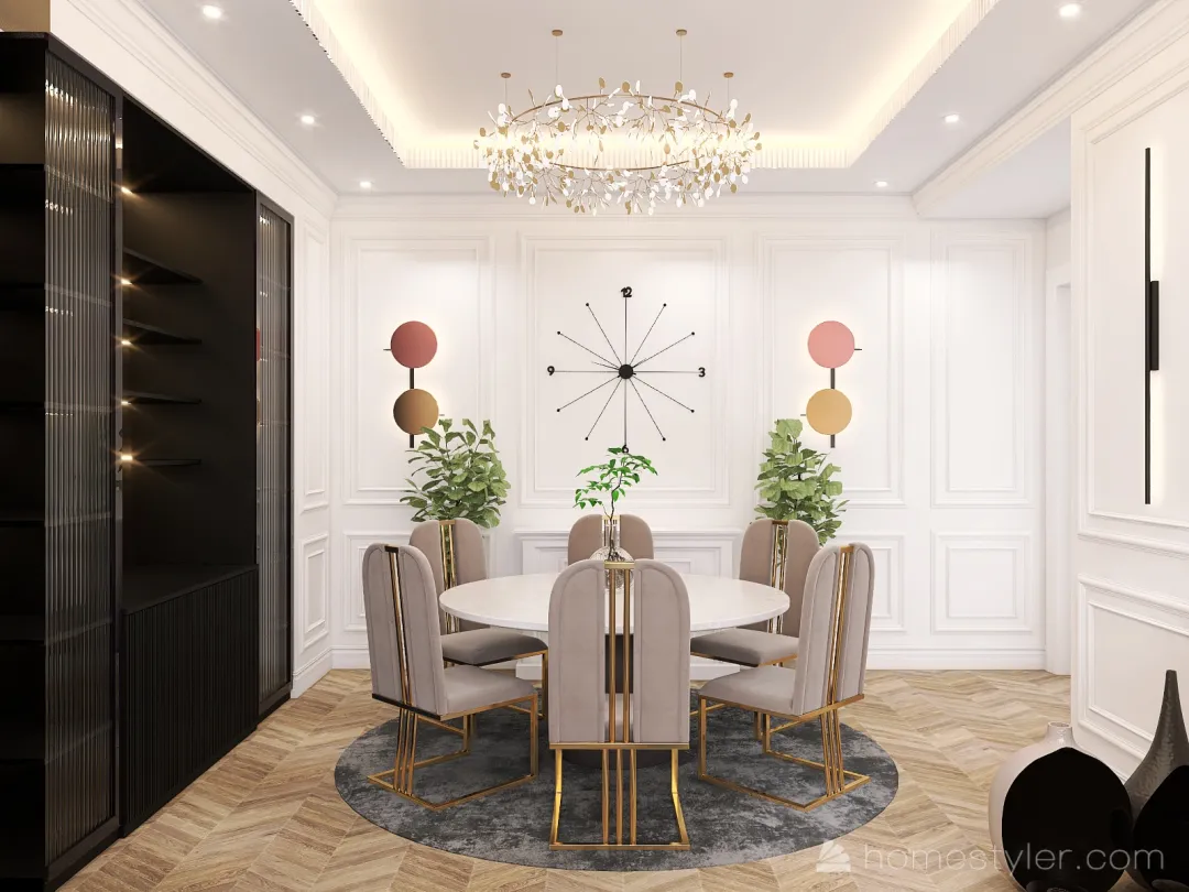 Grand Hayat - Living Room + Hall 3d design renderings