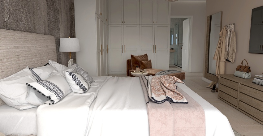 Beige Dormitorio 3d design renderings