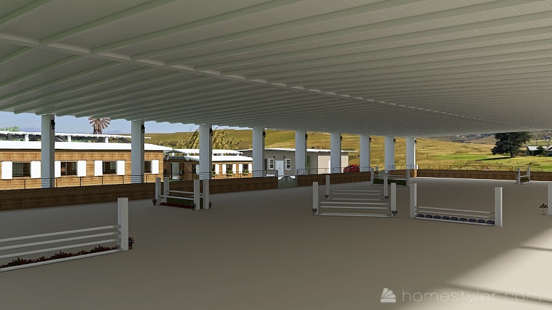100x200 Covered Arena 3d design renderings