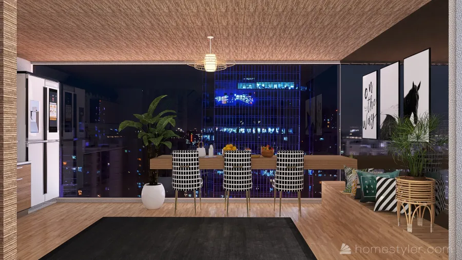 Modern Rezidans WoodTones 3d design renderings