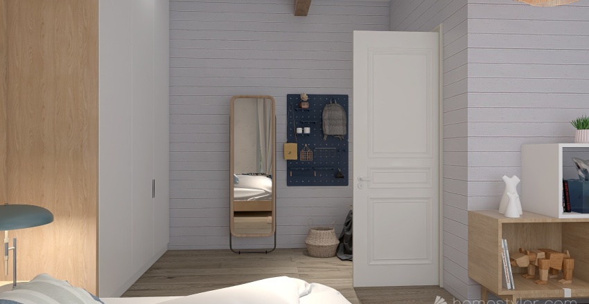 Costal Blue Second Bedroom 3d design renderings