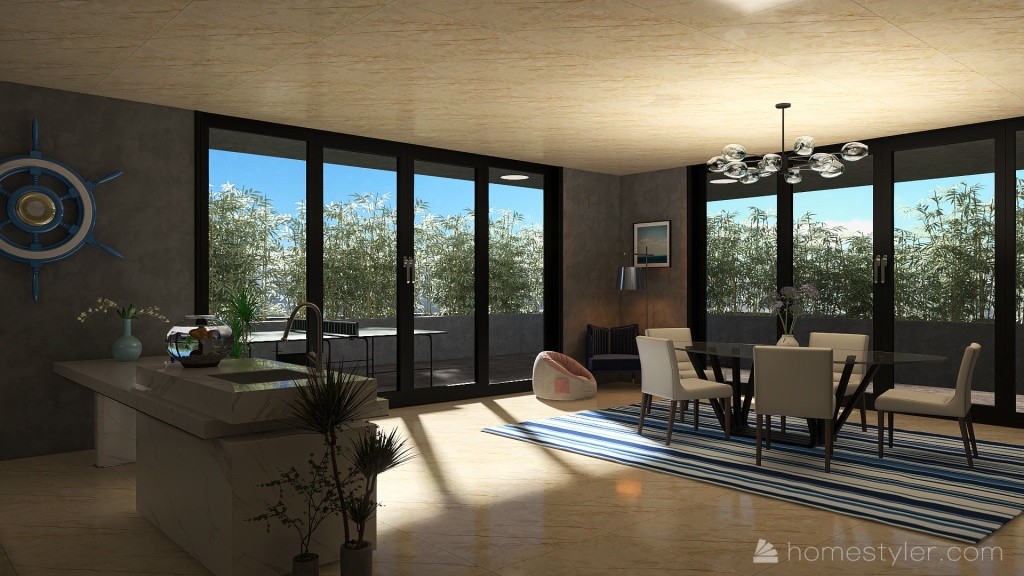 6 Beachside Home 3d design renderings