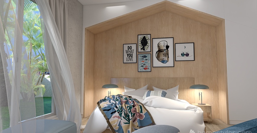 Costal Blue Second Bedroom 3d design renderings