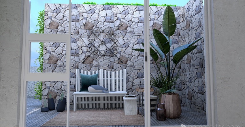 Costal Ocean Retreat Blue 3d design renderings