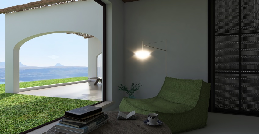 Costal ArtDeco White Master Bedroom 3d design renderings