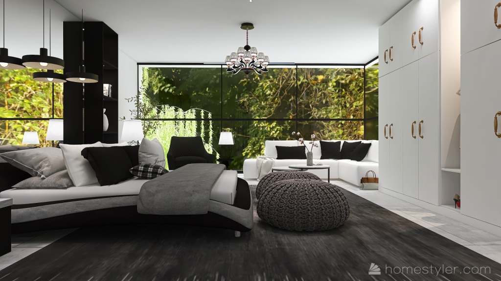 Contemporary Prestini Estate Black White ColdTones Beige 3d design renderings